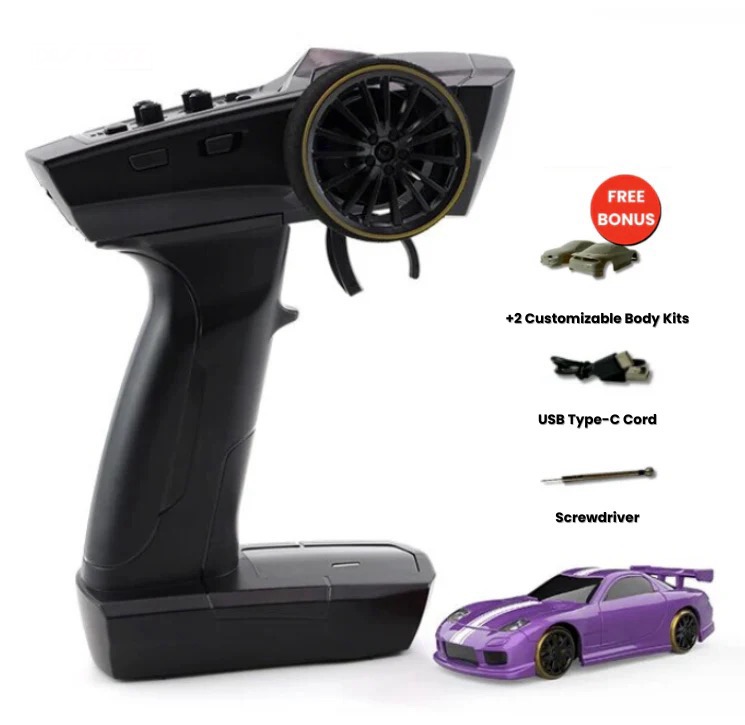 SkidBoiz RX-7 1:76 scale RC drift car